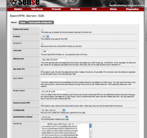 Server's side Configuration